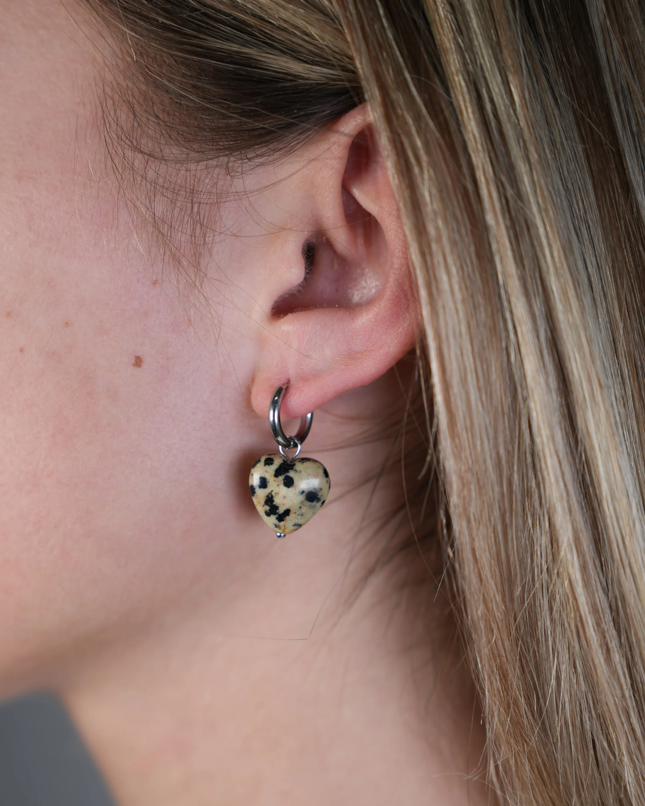 Marije - Boucles d'oreilles - Pierre naturelle - Acier inoxydable - Image 4
