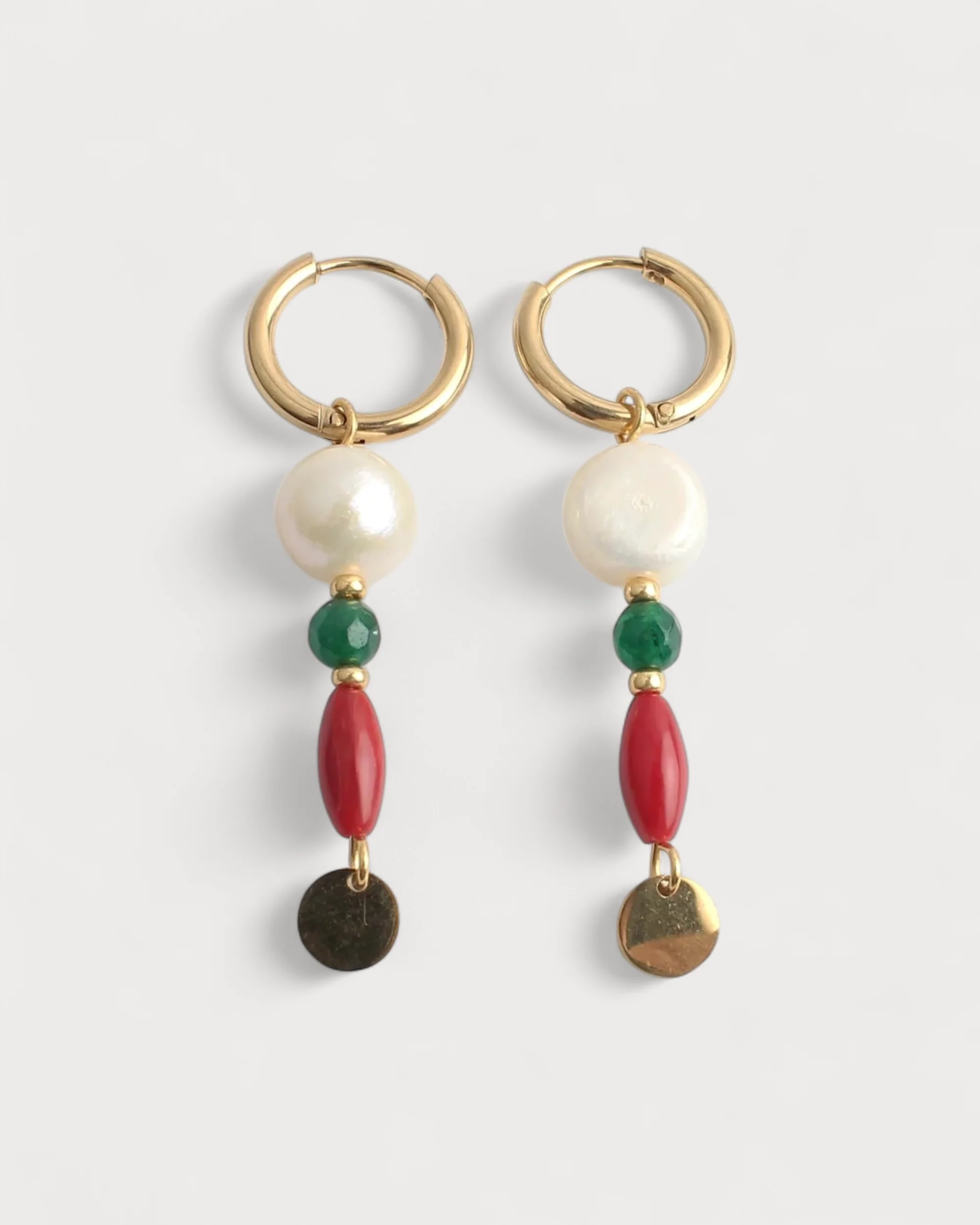 Maxine - Boucles d'oreilles - Acier inoxydable - Pierre naturelle