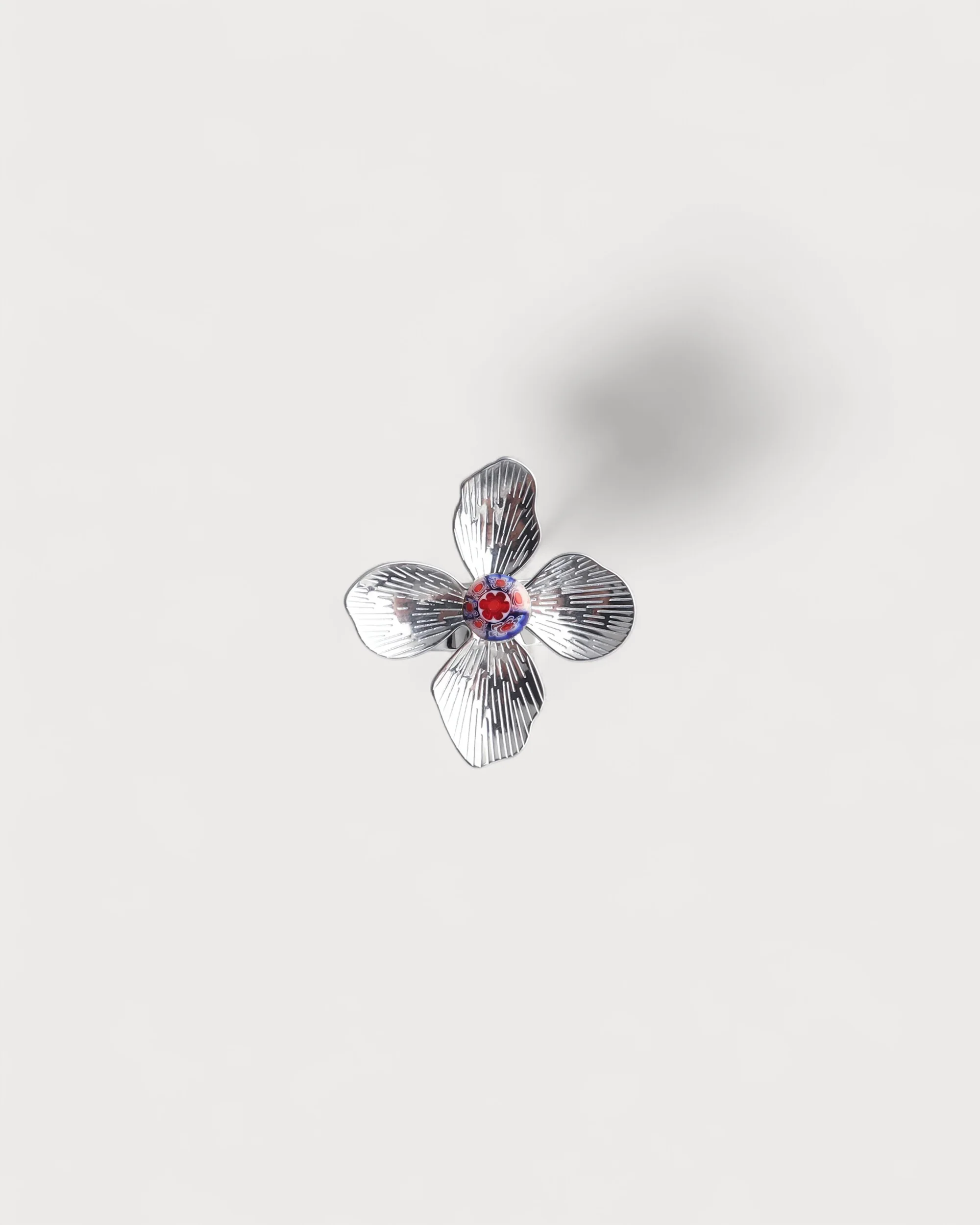 Mega Flower - Bague - Acier inoxydable - Ajustable - Image 3