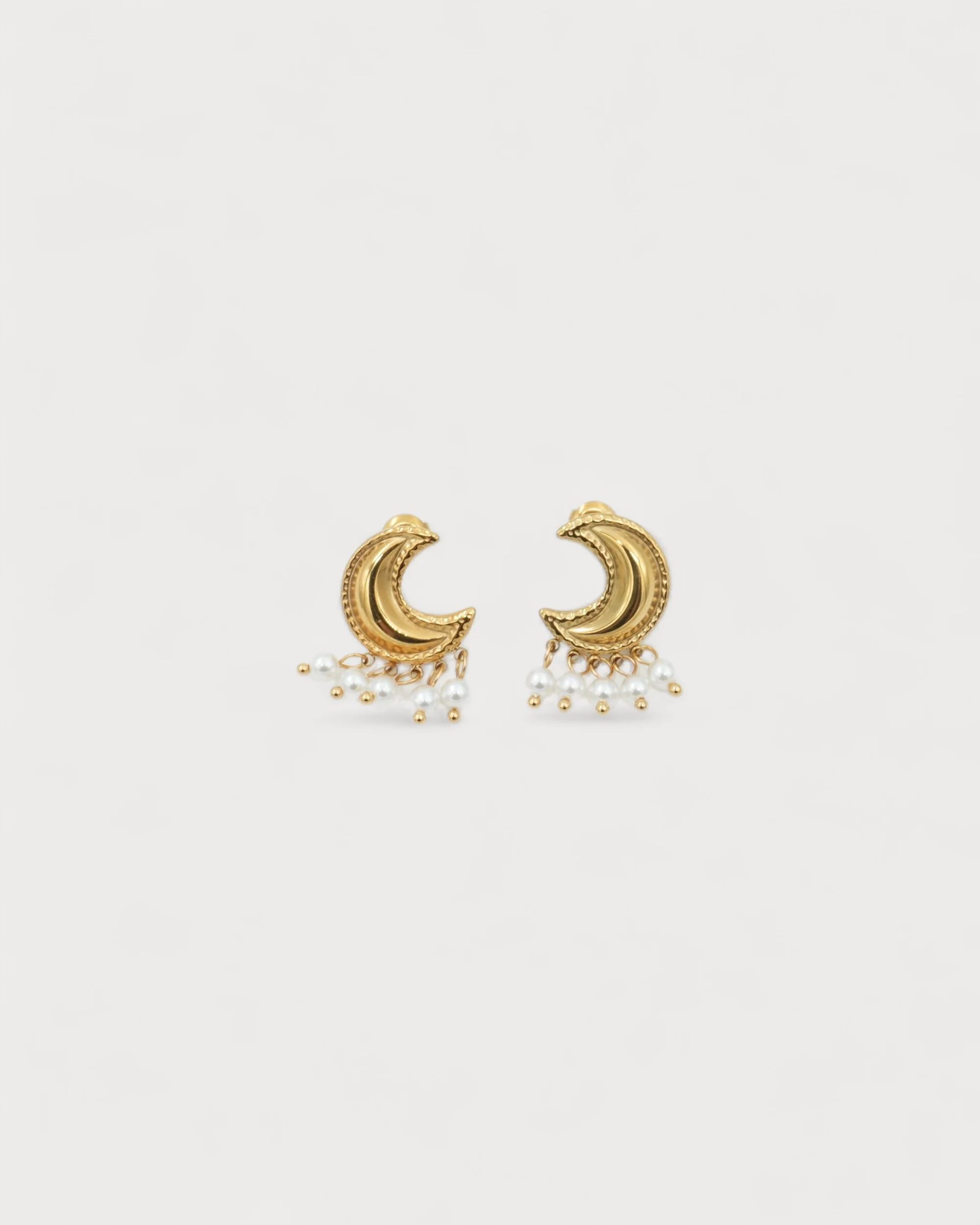 Moon Pearl - Boucles d'oreilles - Acier inoxydable Notbranded
