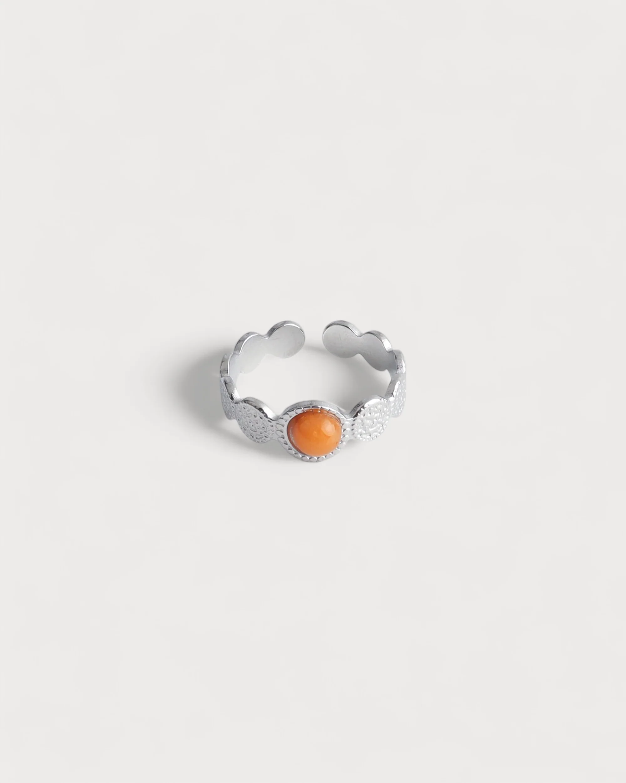 Noé - Bague - Pierre naturelle - Acier inoxydable - Ajustable - Image 11
