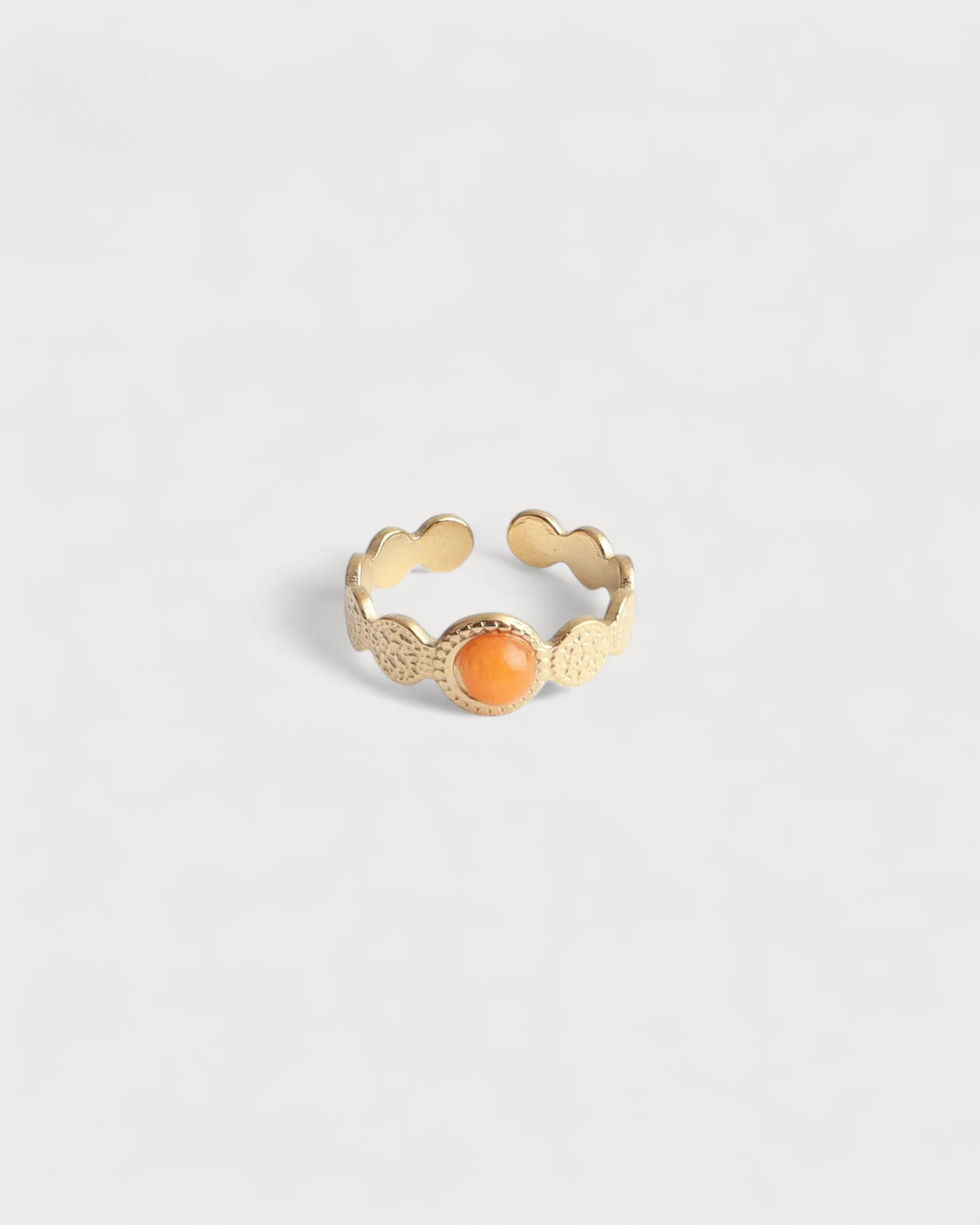 Noé - Bague - Pierre naturelle - Acier inoxydable - Ajustable - Image 5