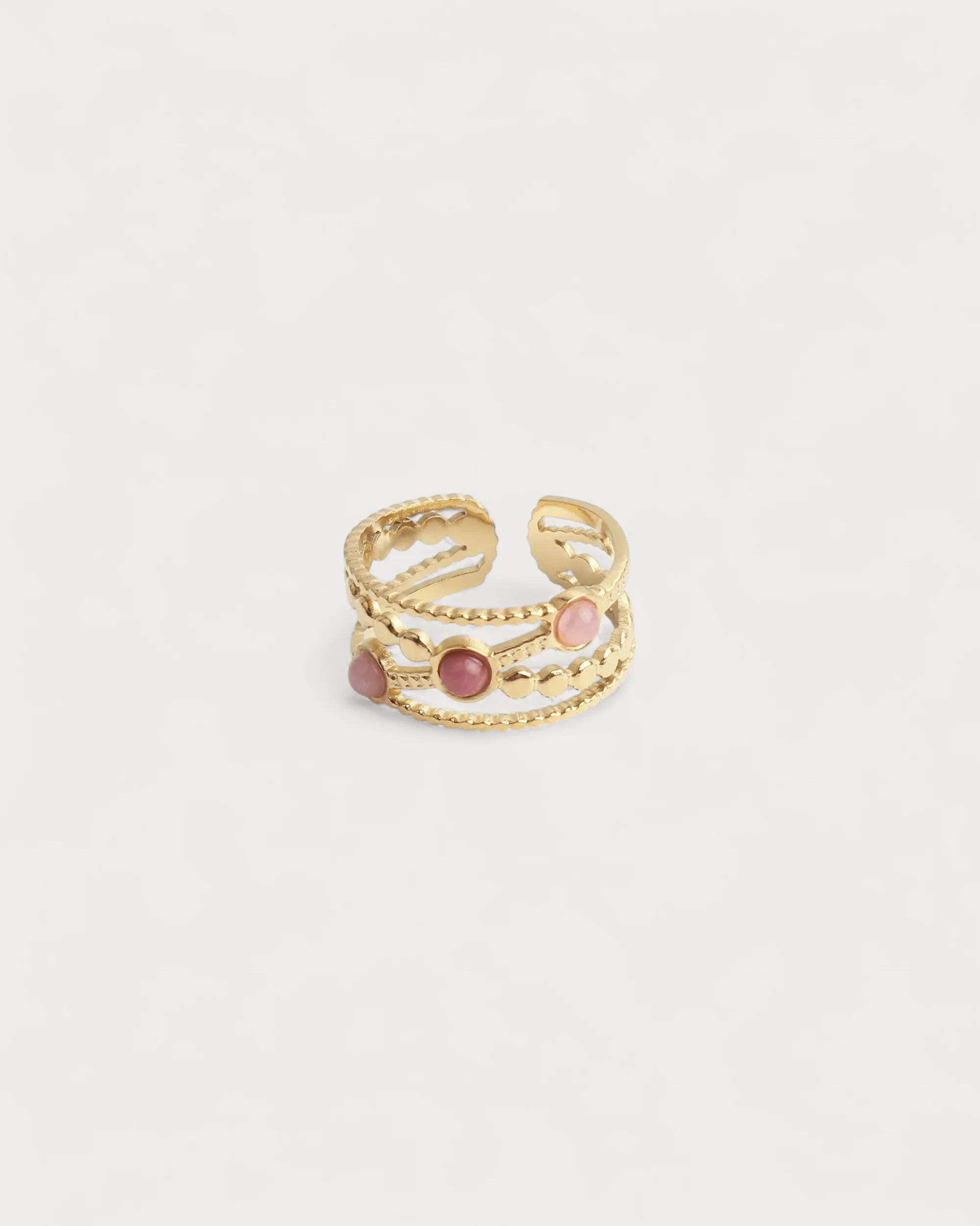 Noelle - Bague - Pierre naturelle - Acier inoxydable - Ajustable - Image 3