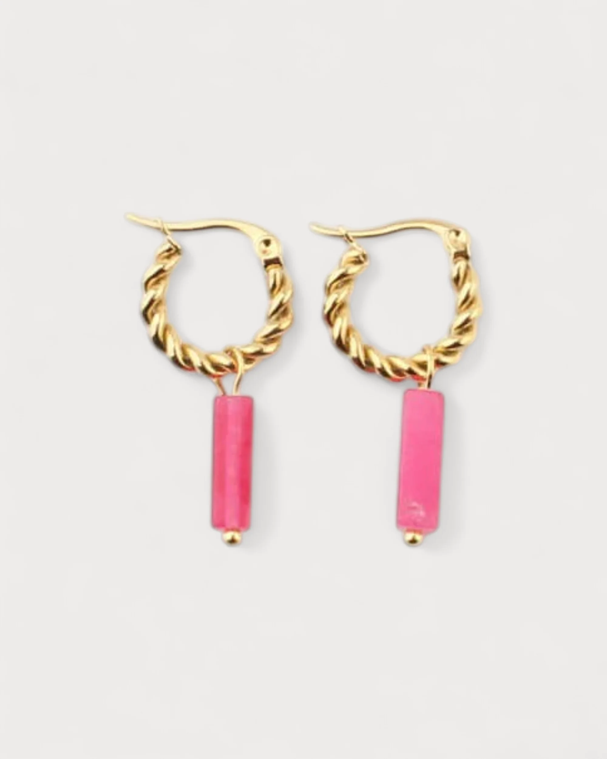 Odilia - Boucles d'oreilles - Pierre naturelle - Acier inoxydable - Image 4