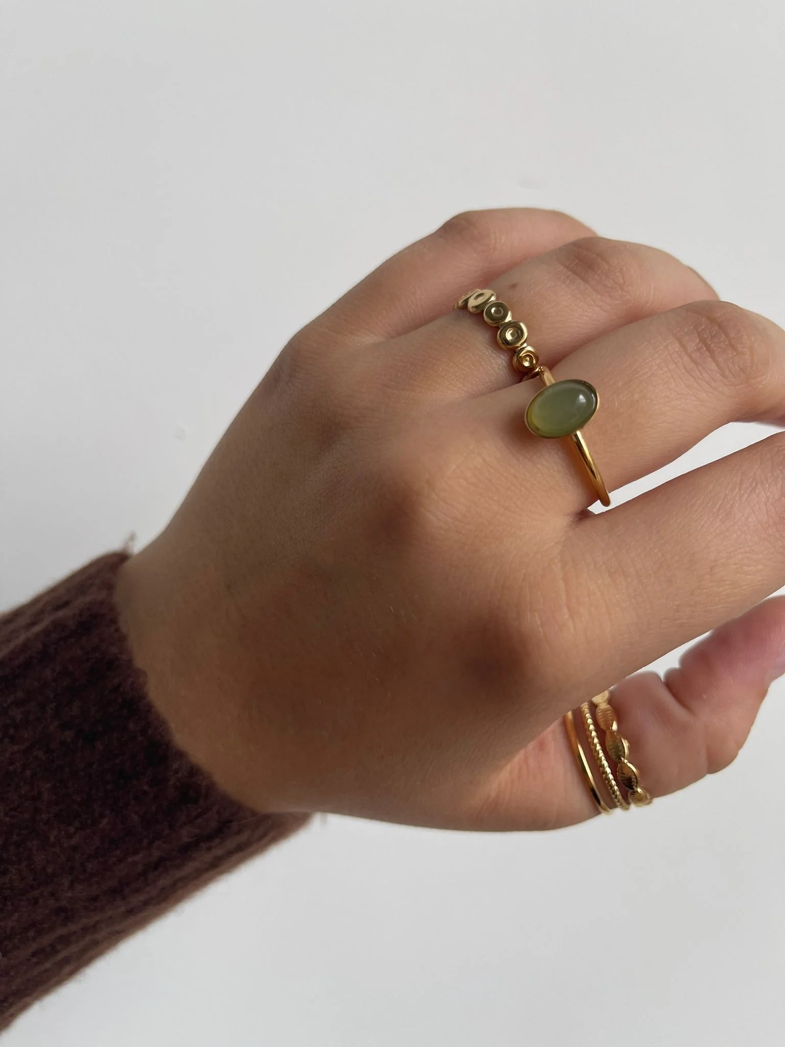 Olive - Bague - Acier inoxydable - Ajustable - Image 7