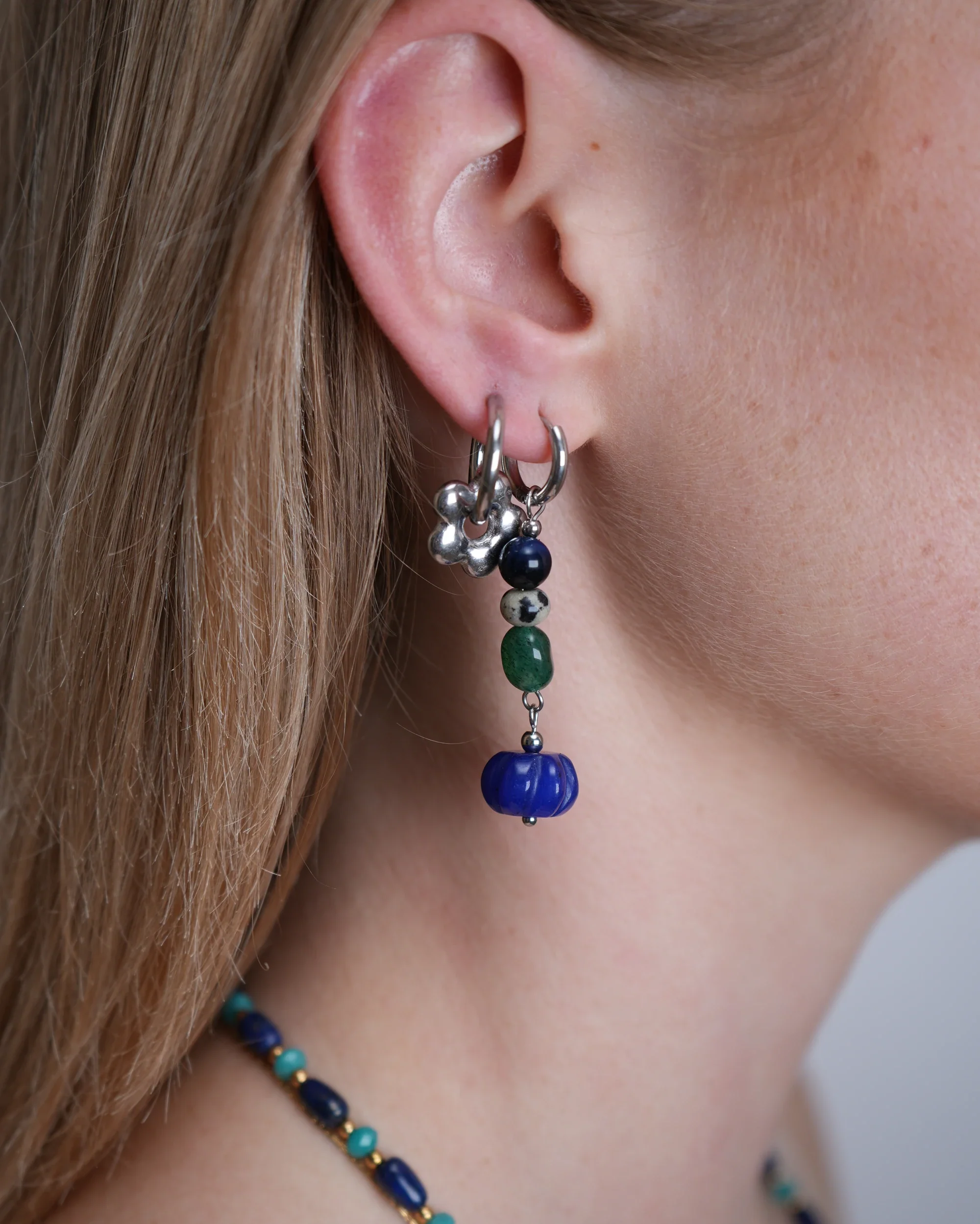 Orielle - Boucles d'oreilles - Pierre naturelle - Acier inoxydable - Image 2