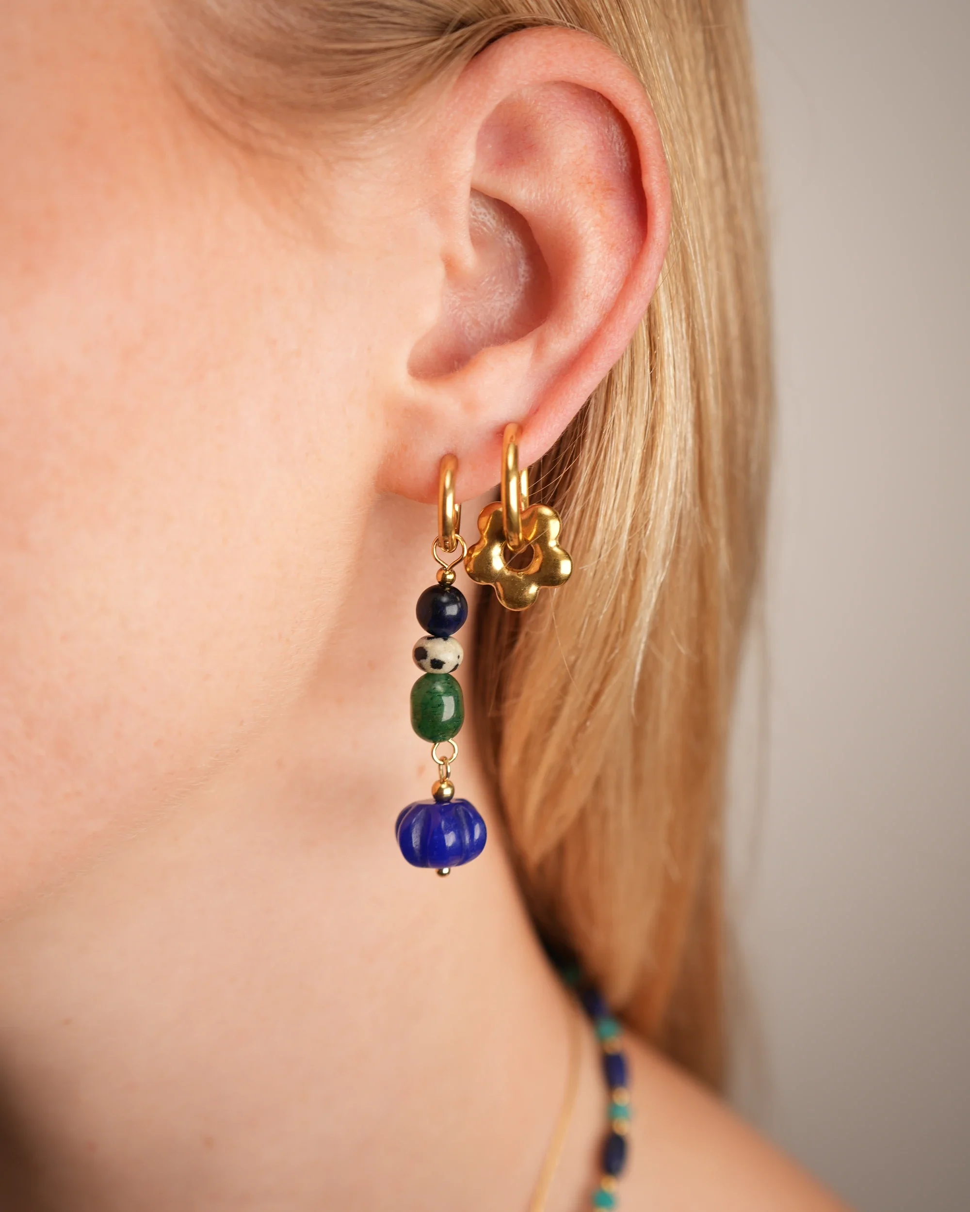 Orielle - Boucles d'oreilles - Pierre naturelle - Acier inoxydable - Image 3