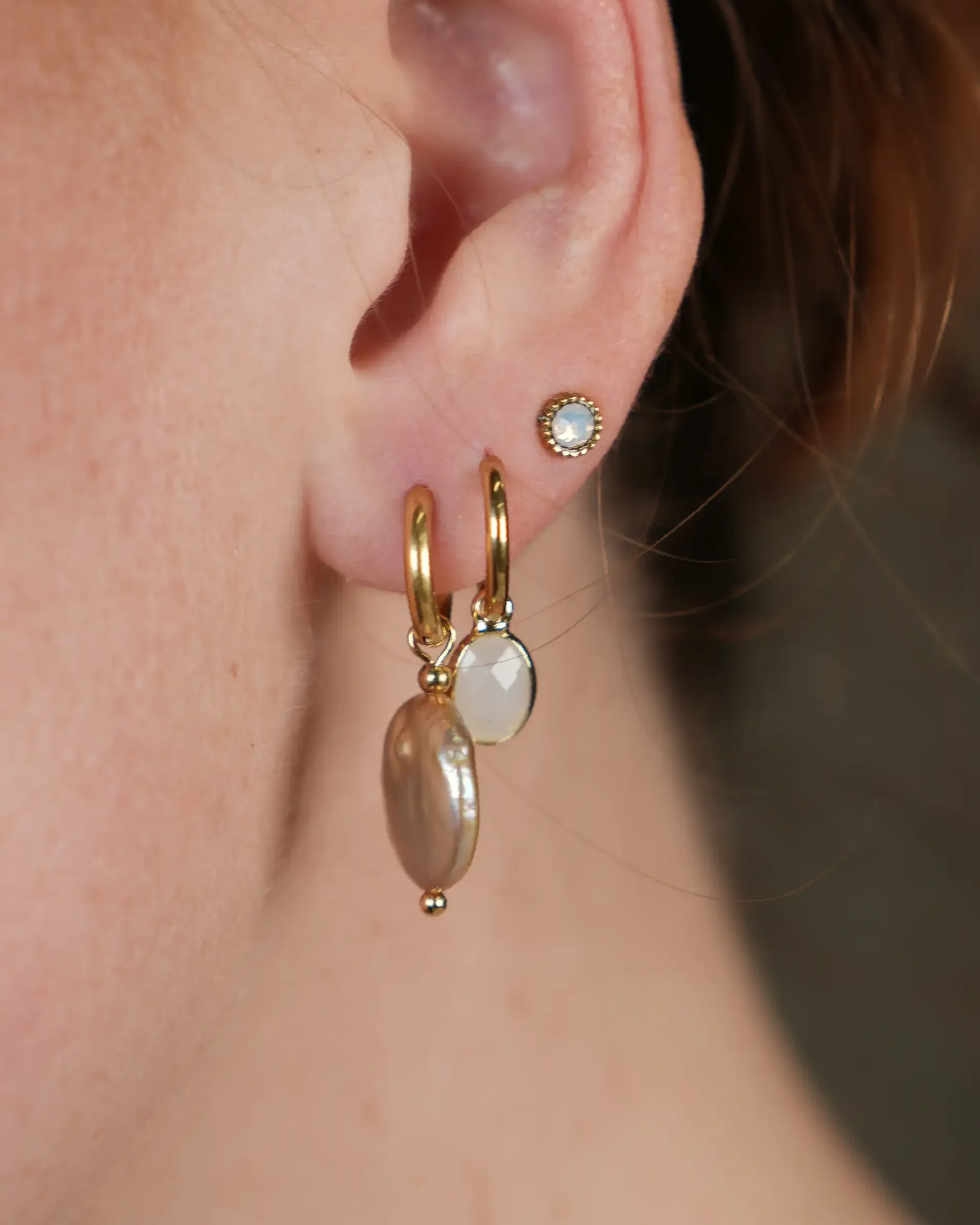 Dana ovale - Boucles d'oreilles - Acier inoxydable - Image 2