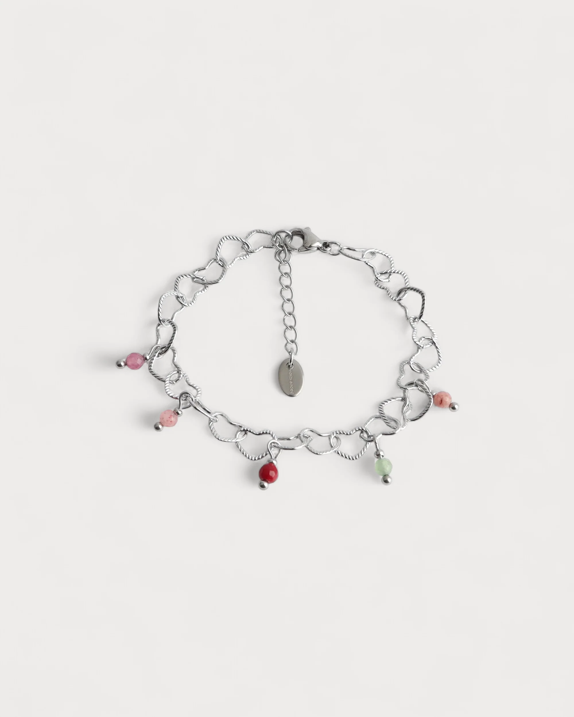 Pomme - Bracelet - Pierre naturelle - Acier inoxydable - Image 3