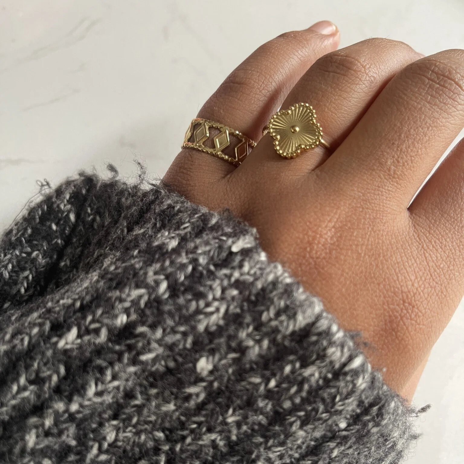 Rosie - Bague - Acier inoxydable - Ajustable - Image 2