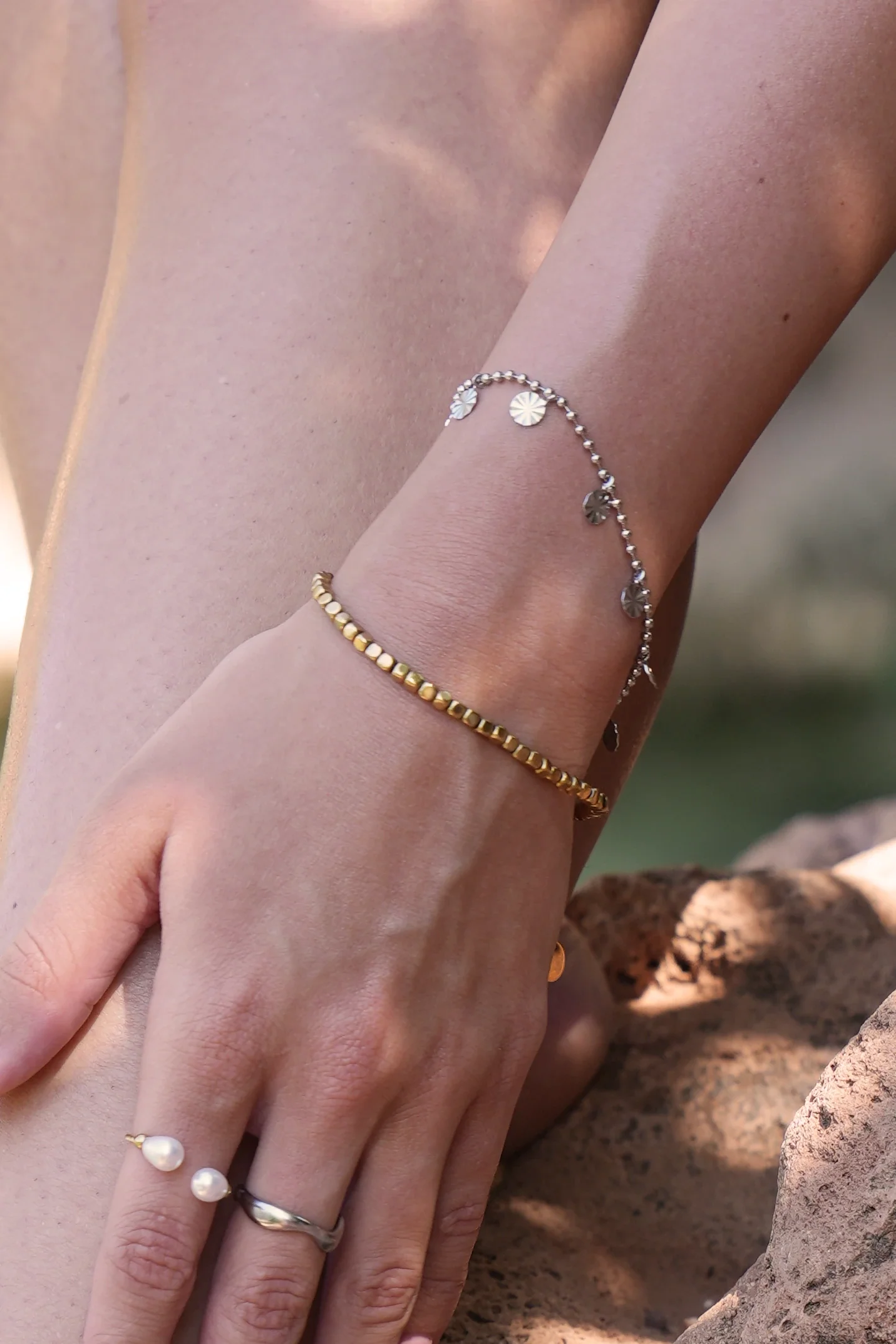 Round Circle - Bracelet - Acier inoxydable - Image 2