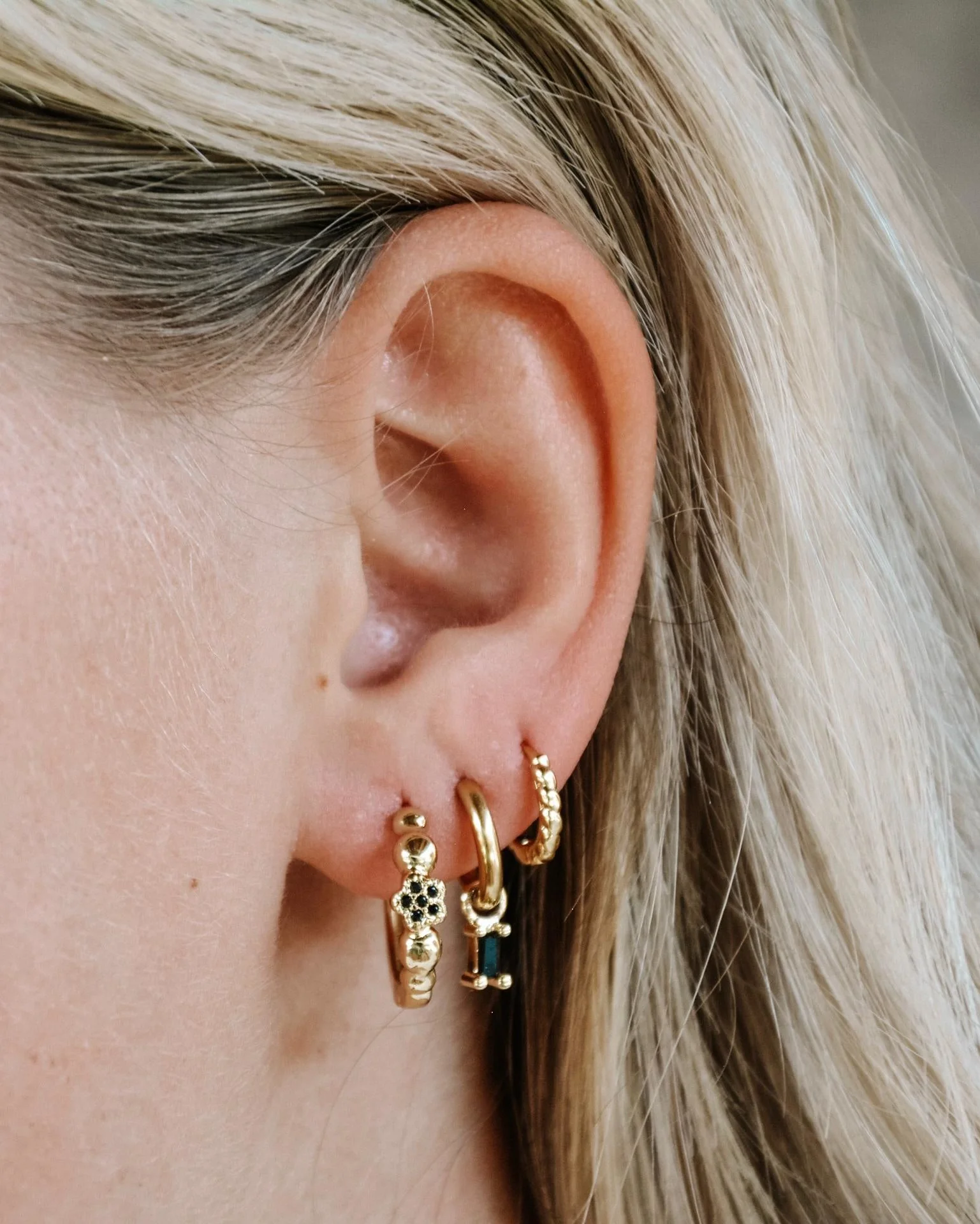 Round Flower - Boucles d'oreilles - Plaqué - Image 2