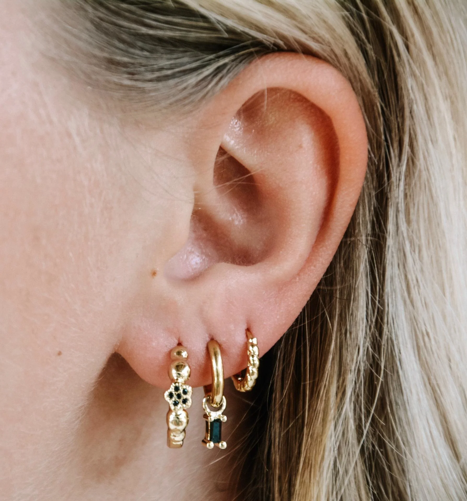 Round Flower - Boucles d'oreilles - Plaqué - Image 4