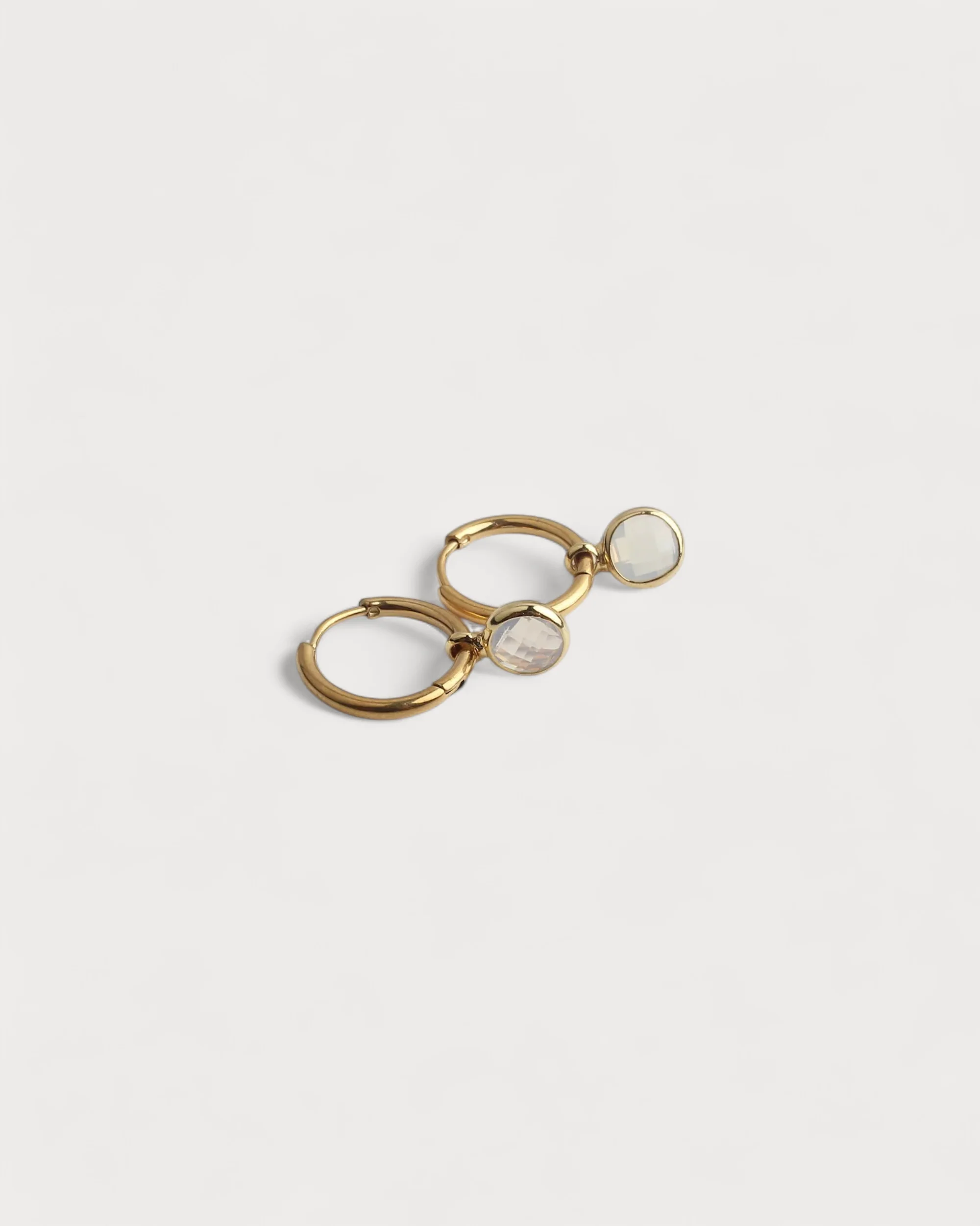 Nina ronde - boucles d'oreilles - acier inoxydable - Image 3