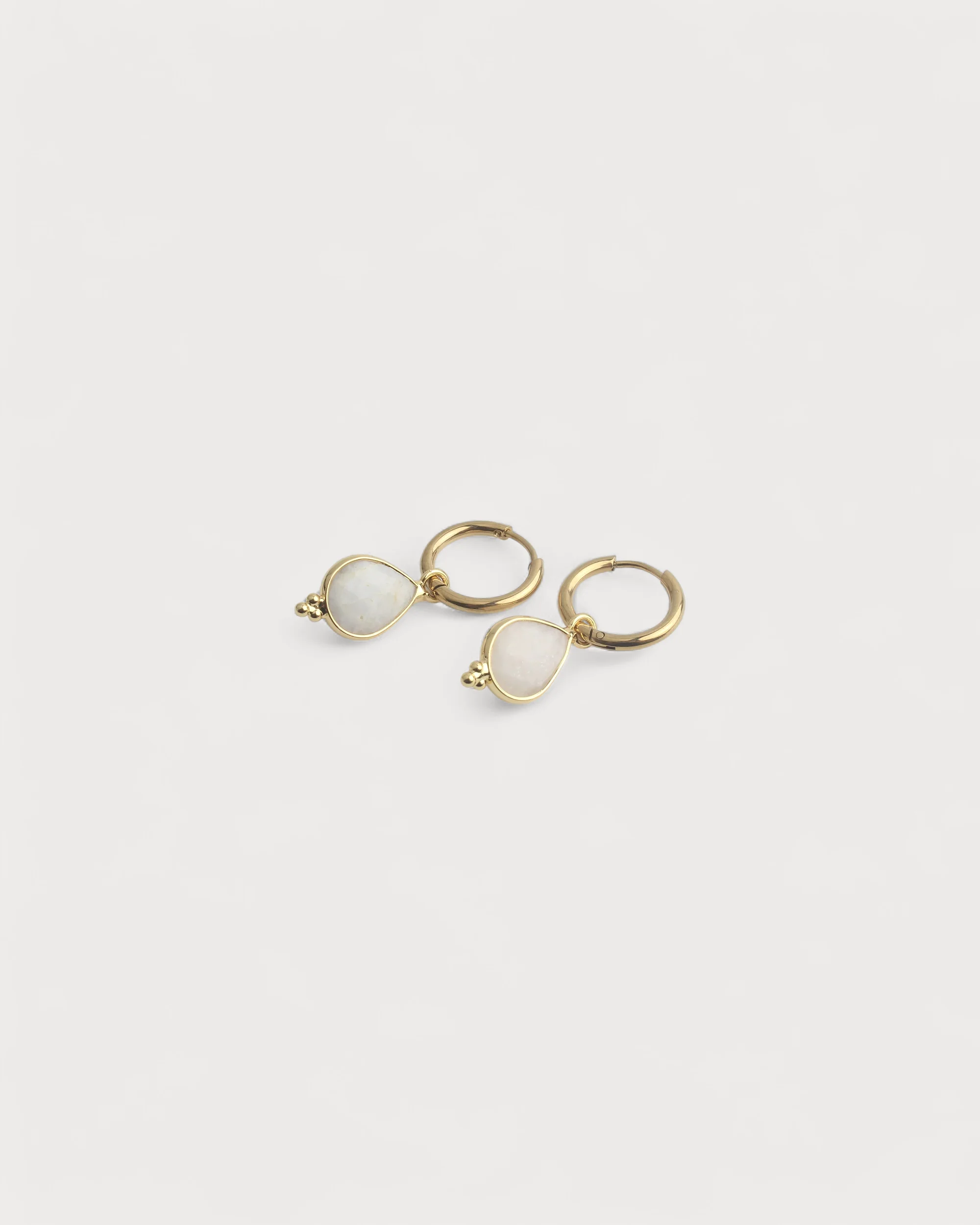 Sally - Boucles d'oreilles - Pierre naturelle - Acier inoxydable
