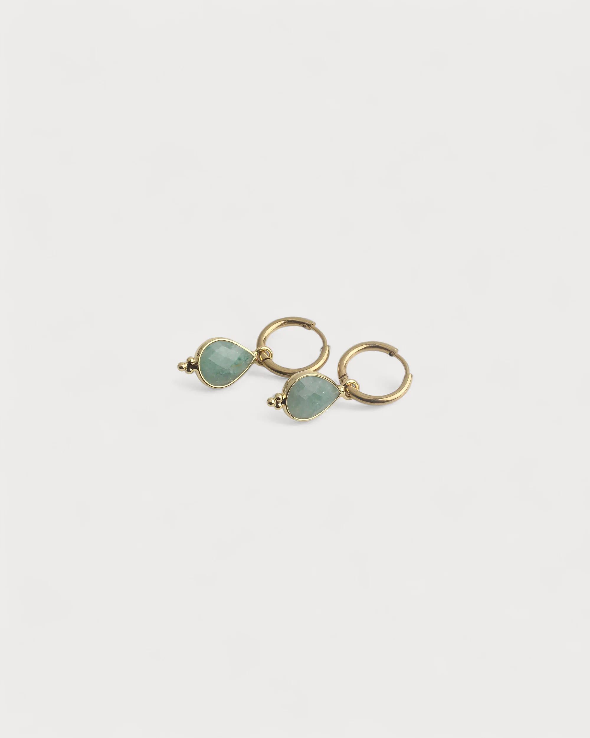 Sally - Boucles d'oreilles - Pierre naturelle - Acier inoxydable - Image 4