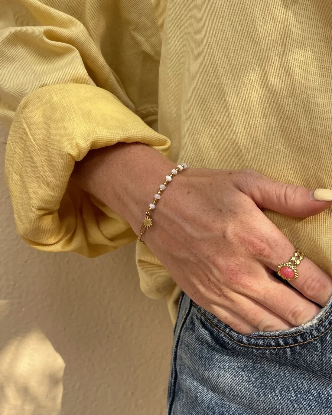 Coquillage et chaîne - Bracelet - Acier inoxydable - Image 4