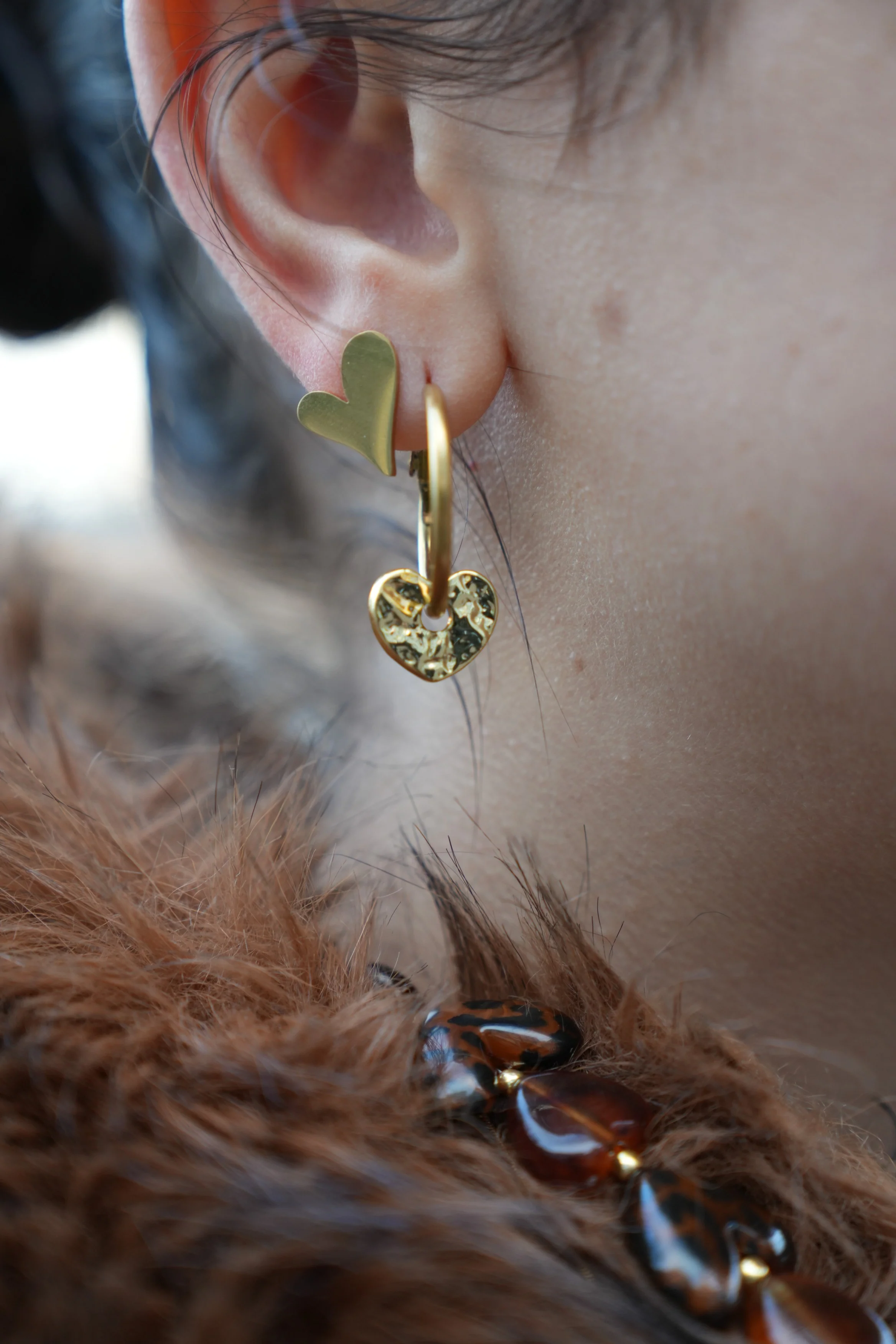 Coeurs brillants - Boucles d'oreilles - Acier inoxydable - Image 4