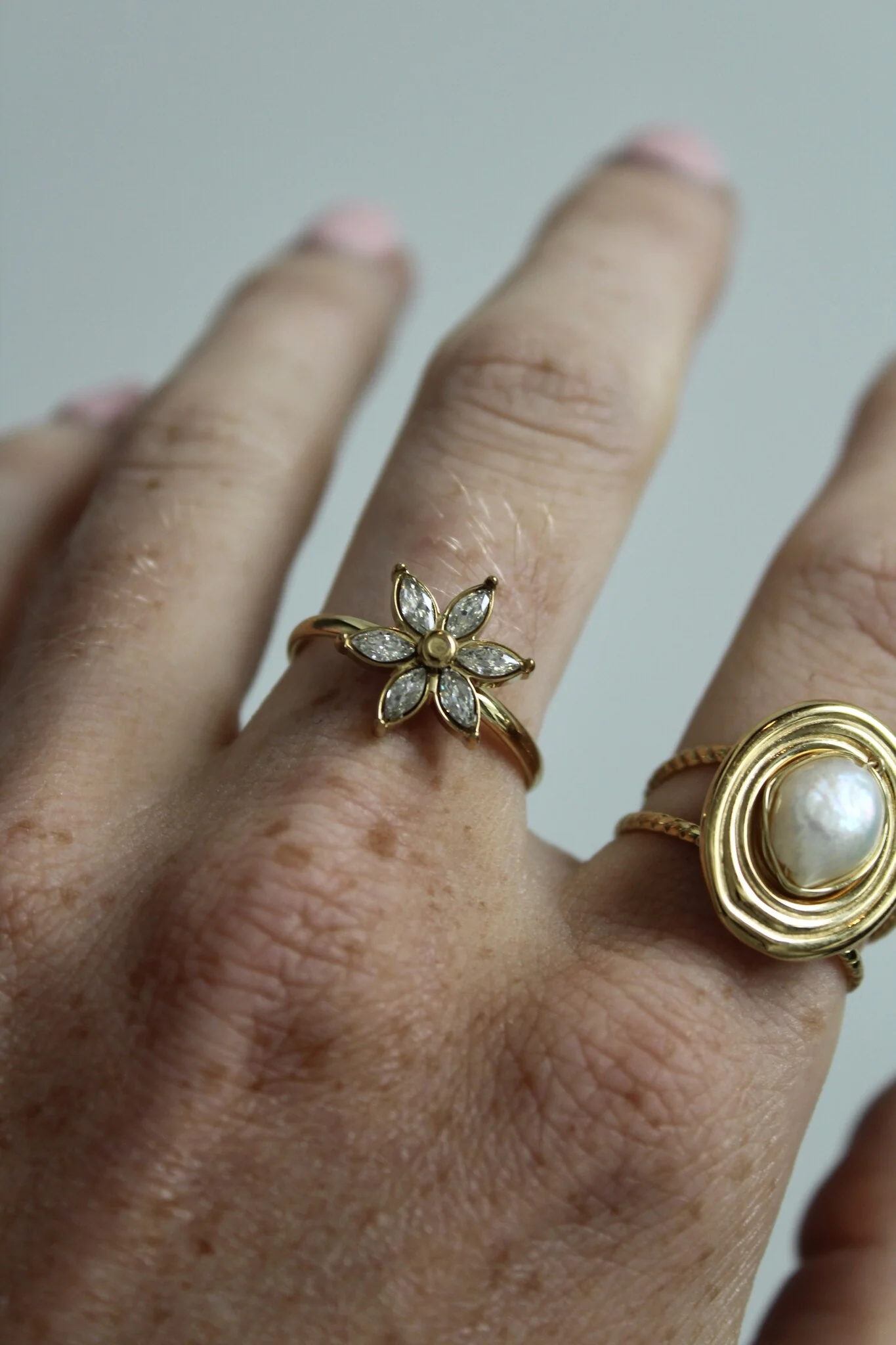 shiny flower - Bague - Acier inoxydable - Ajustable - Image 2