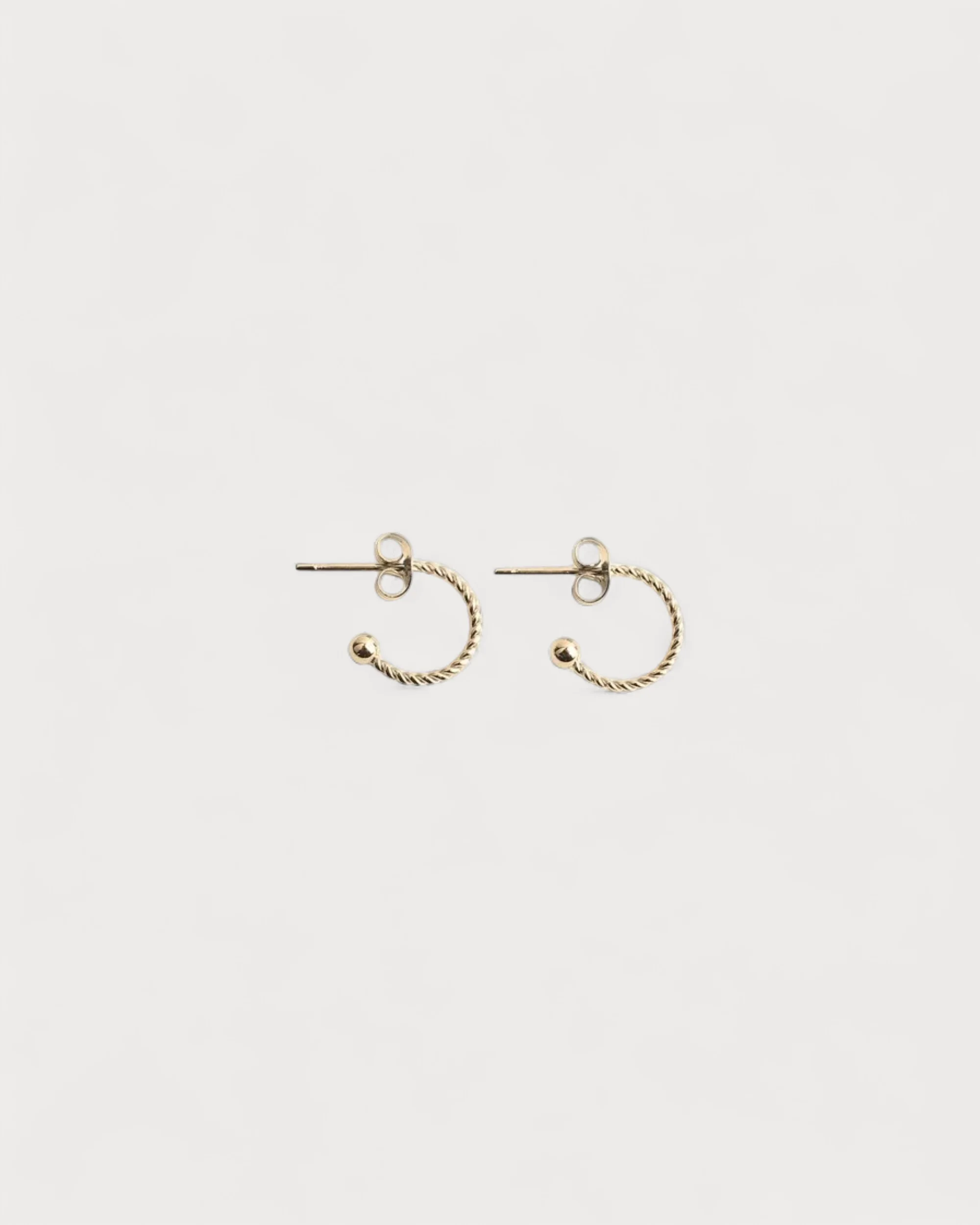 Small Twisted Hoops - boucles d'oreilles - Acier inoxydable