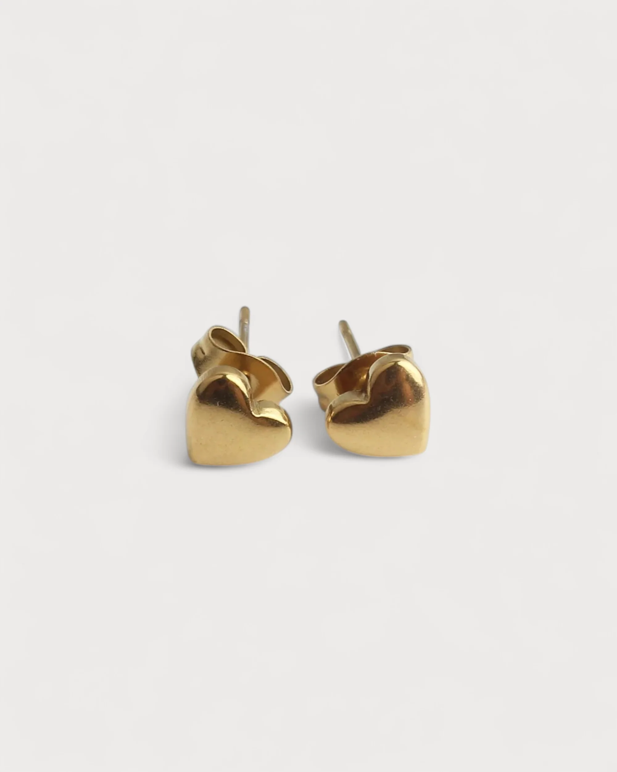 Solid Heart - Clou - Boucles d'oreilles - Acier inoxydable