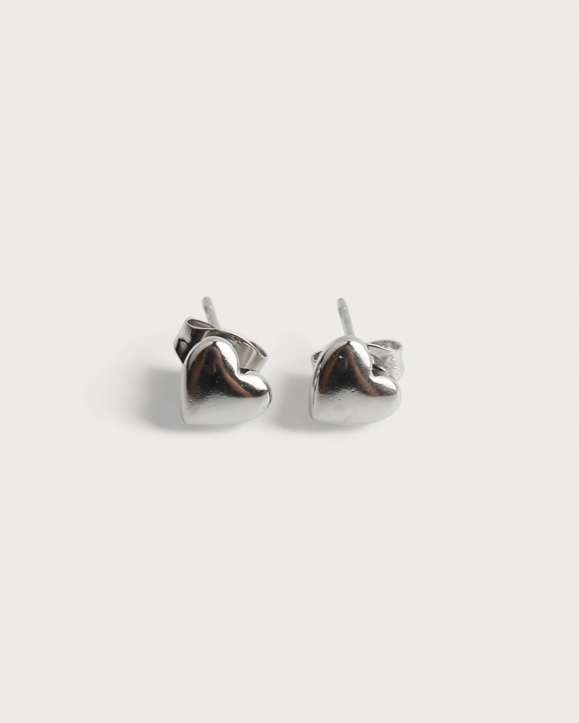 Solid Heart - Clou - Boucles d'oreilles - Acier inoxydable - Image 3