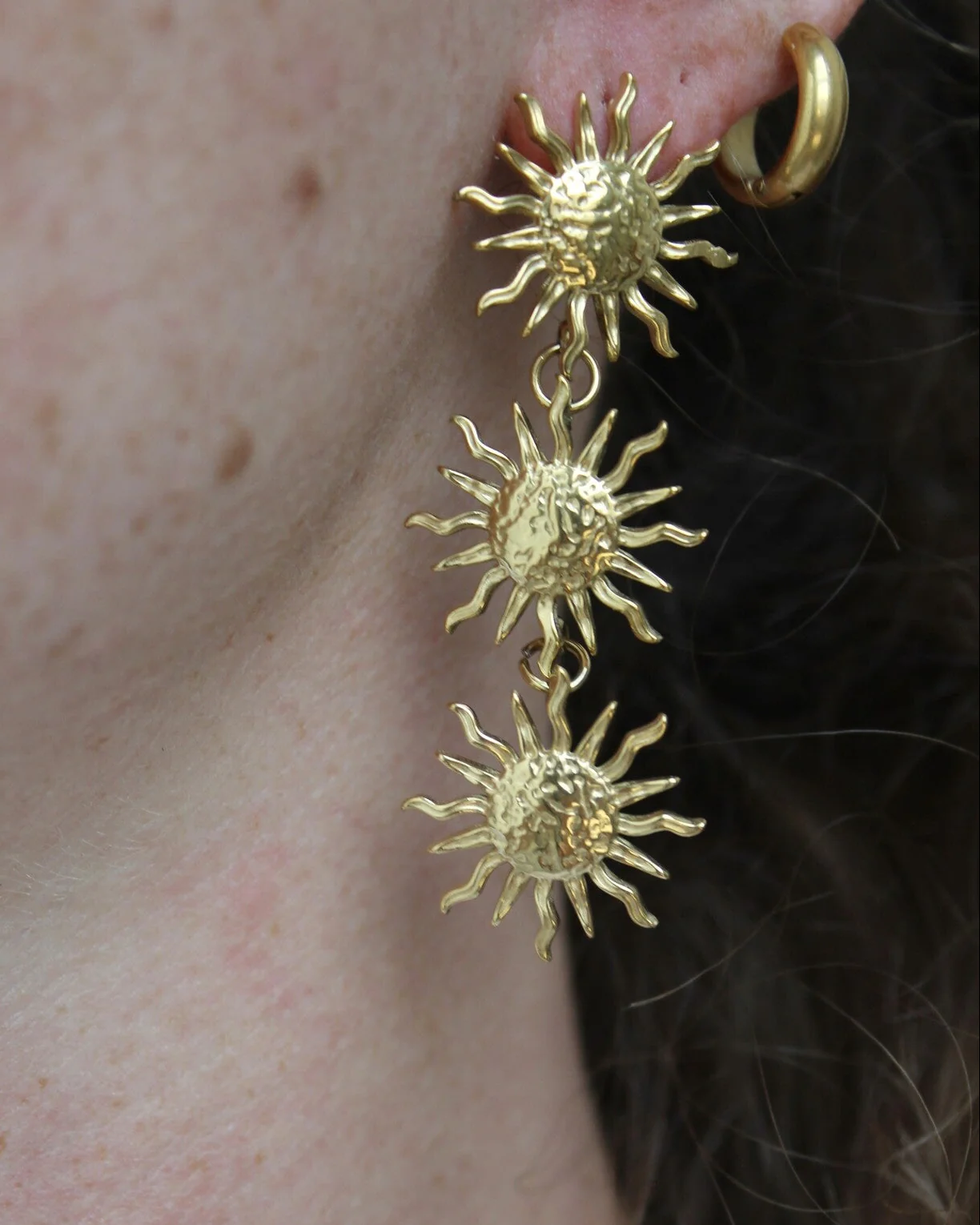 Sunflower Madness - Boucles d'oreilles - Acier inoxydable - Image 2