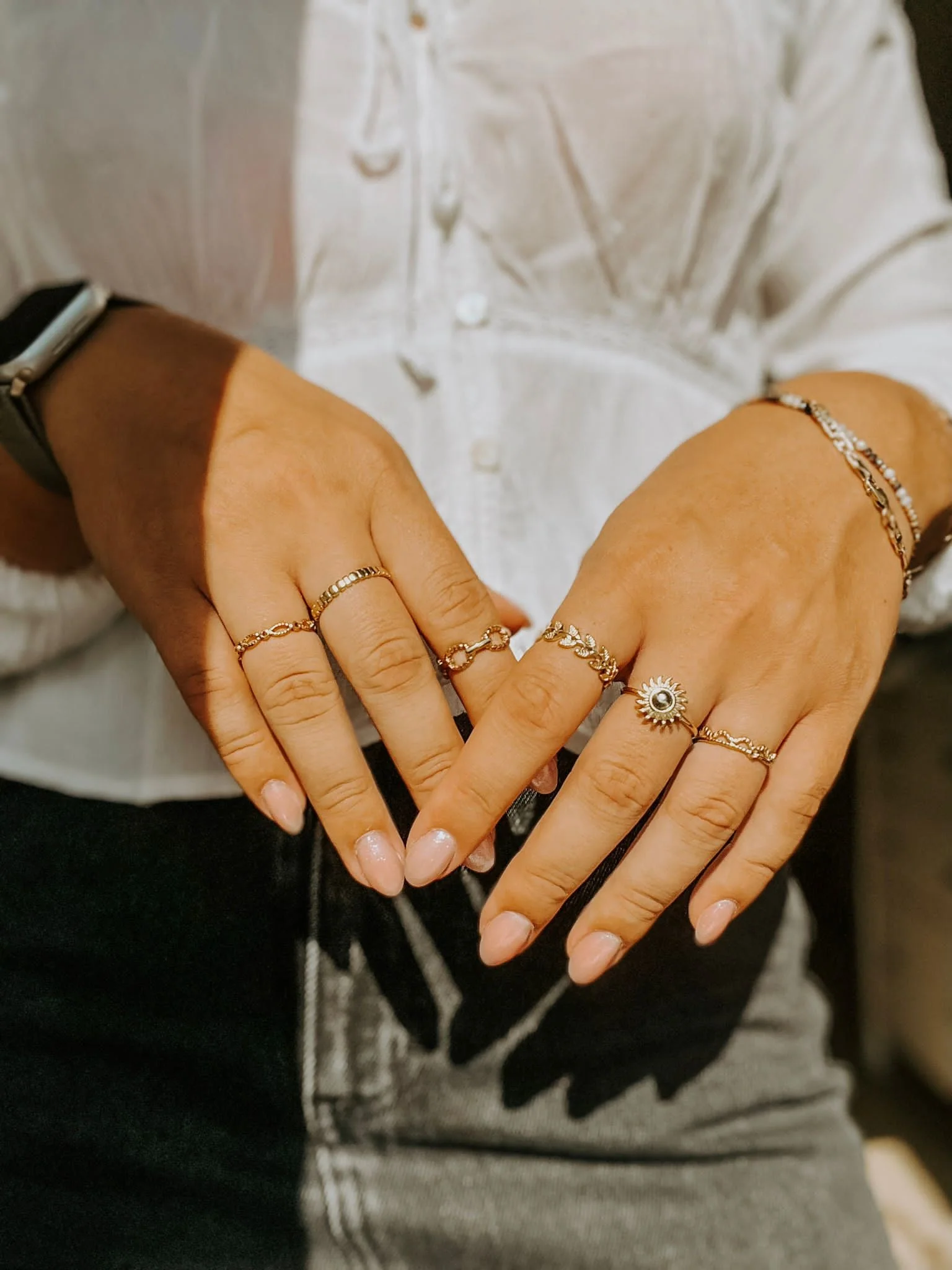 Sunshine - Bague - Acier inoxydable - Ajustable - Image 8