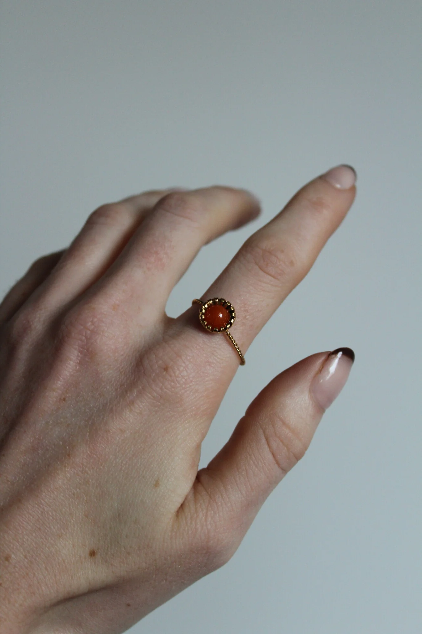 Tara - Bague - Pierre naturelle - Acier inoxydable - Ajustable - Image 6