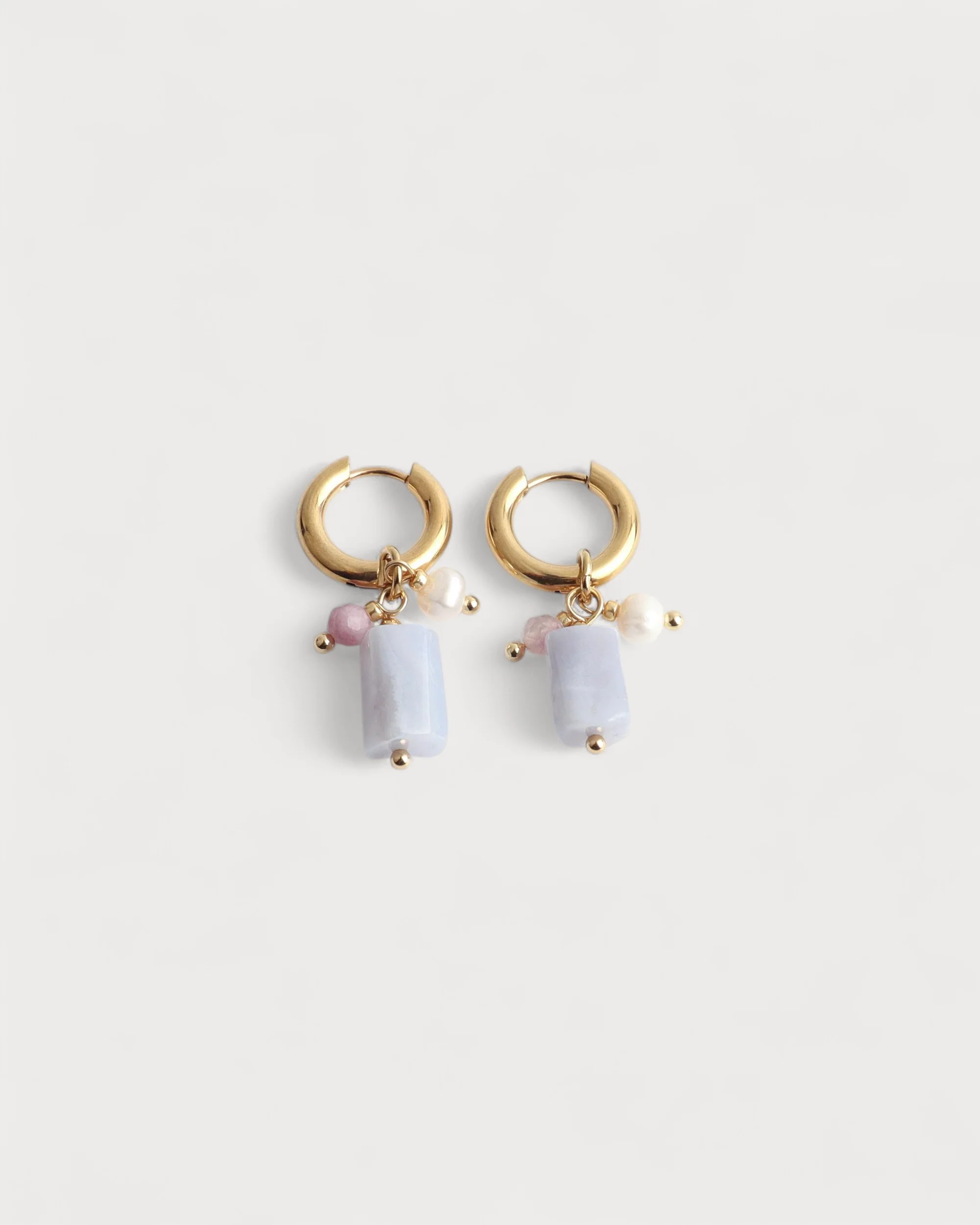 Tatiana - Boucles d'oreilles - Pierre naturelle - Acier inoxydable