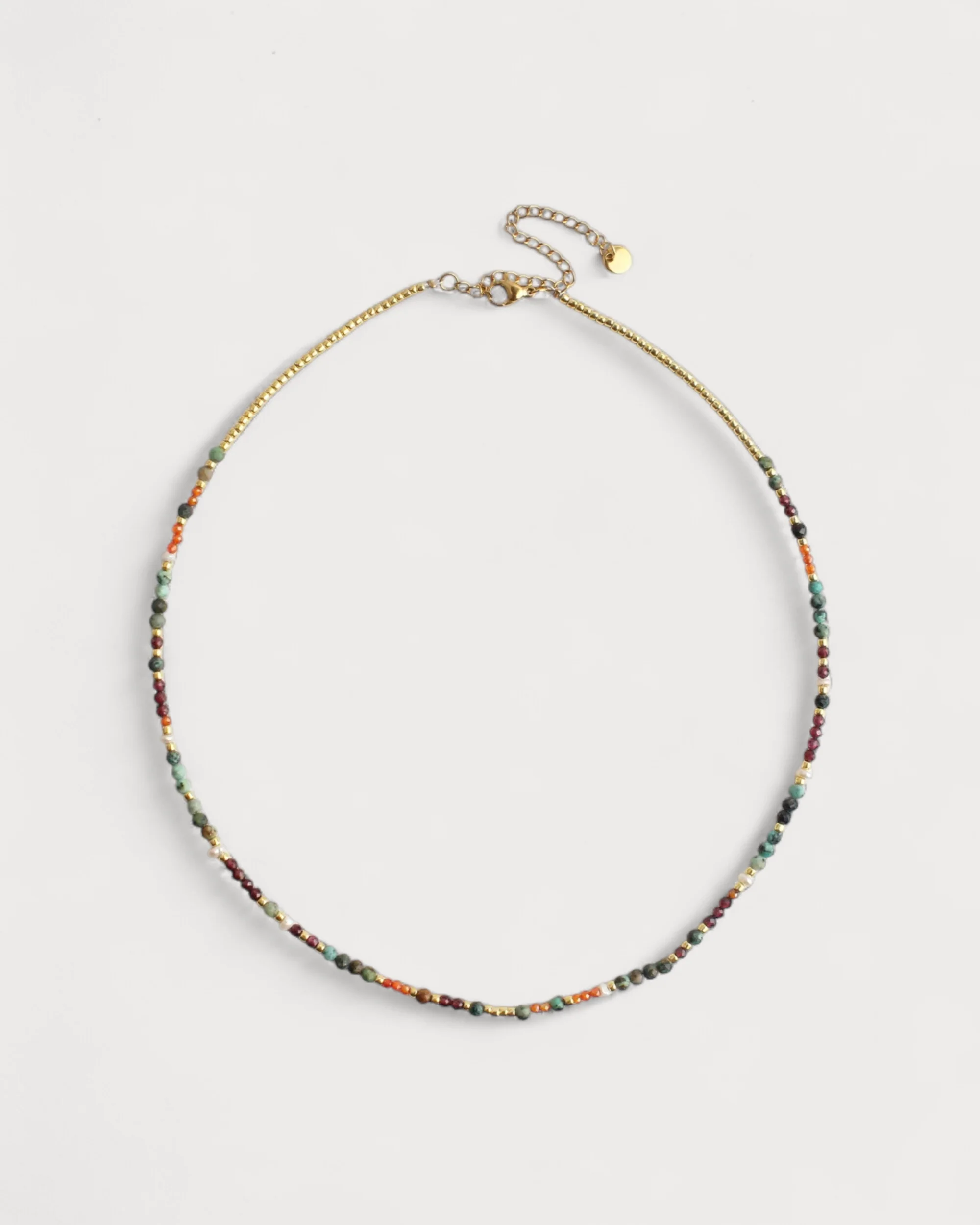 Tira - Collier - Pierre naturelle - Acier inoxydable