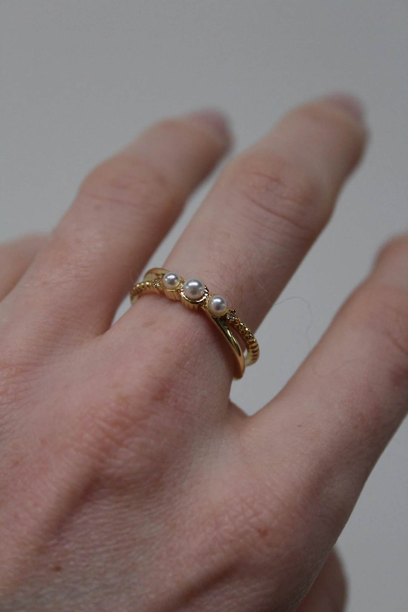 Trois Perles - Bague - Acier inoxydable - Ajustable - Image 2