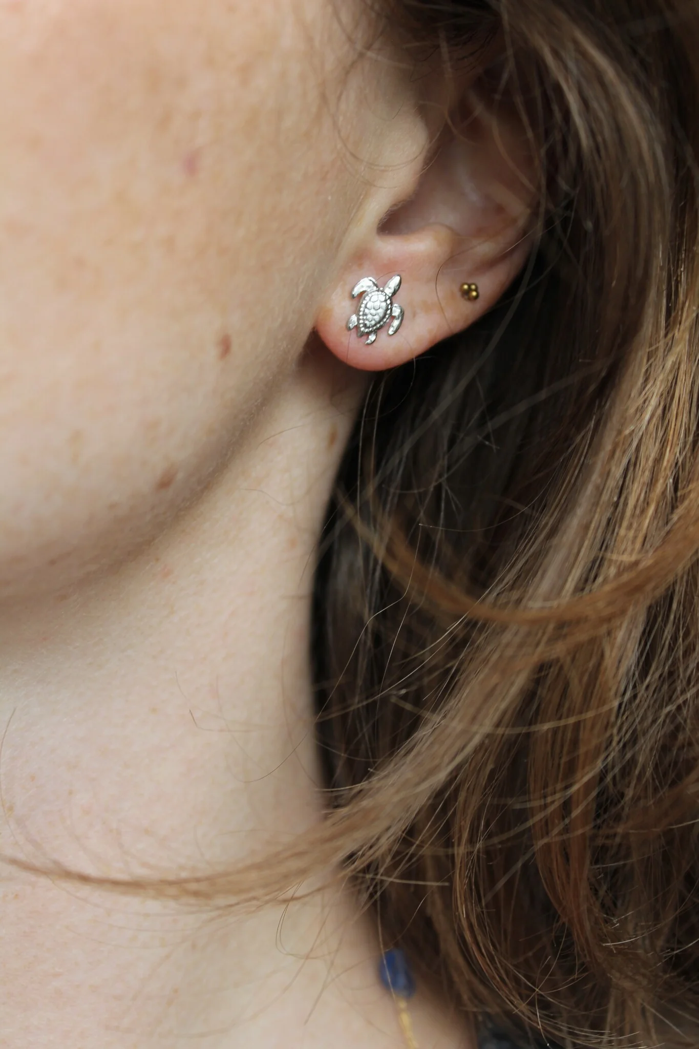 Turtle - Clou - Boucles d'oreilles - Acier inoxydable - Image 4