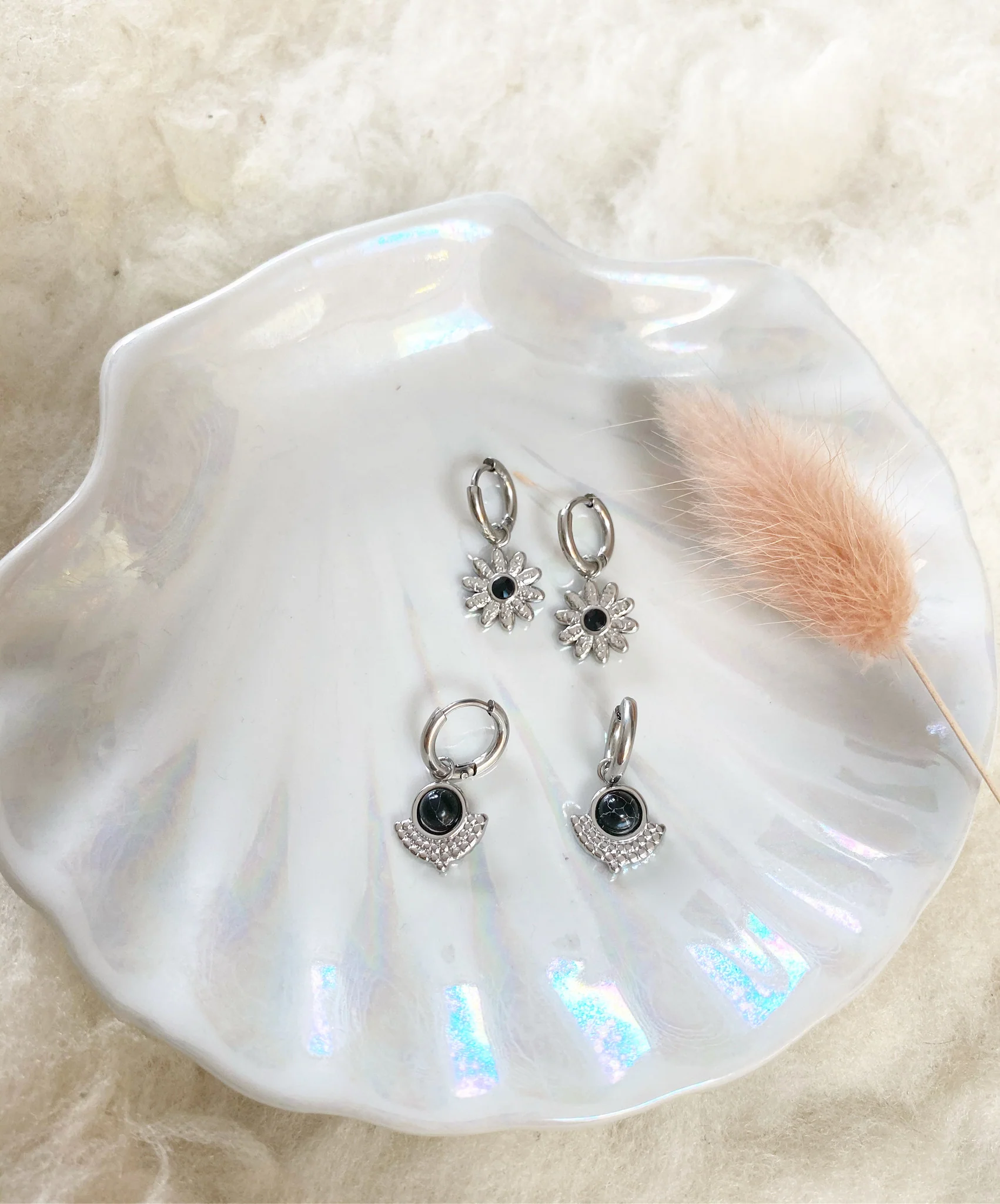 Valerie - Boucles d'oreilles - Piedra natural - Acier inoxydable - Image 12