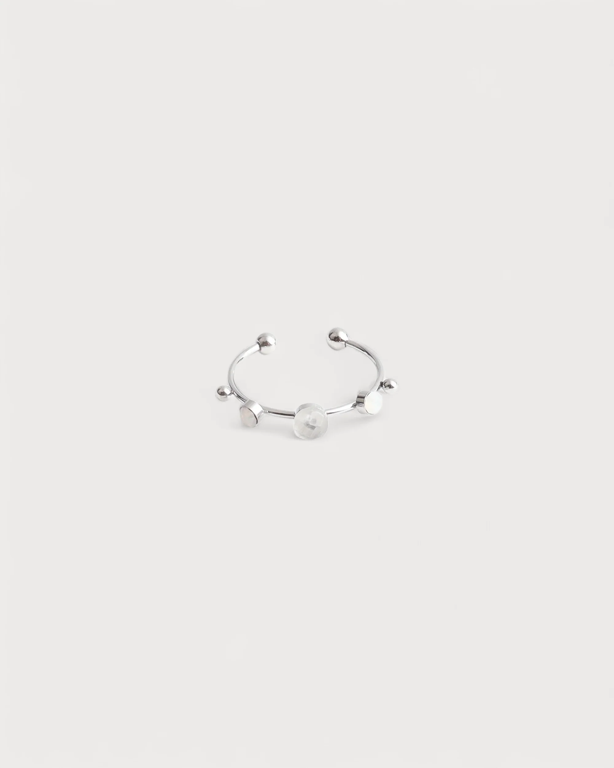 Victoria - Bague – Acier inoxydable – Pierre naturelle – Réglable - Image 6