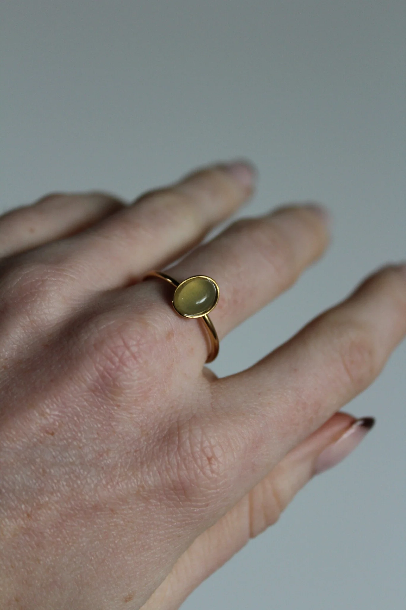 Vive - Bague - Pierre naturelle - Acier inoxydable - Ajustable - Image 2