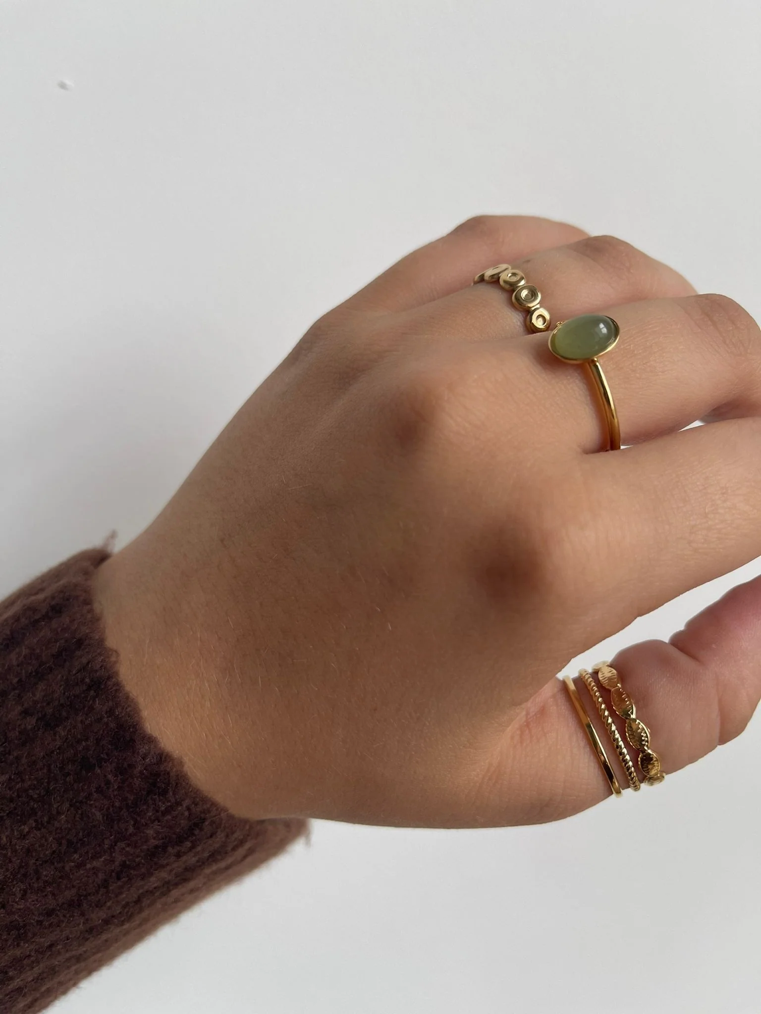 Vive - Bague - Pierre naturelle - Acier inoxydable - Ajustable - Image 4