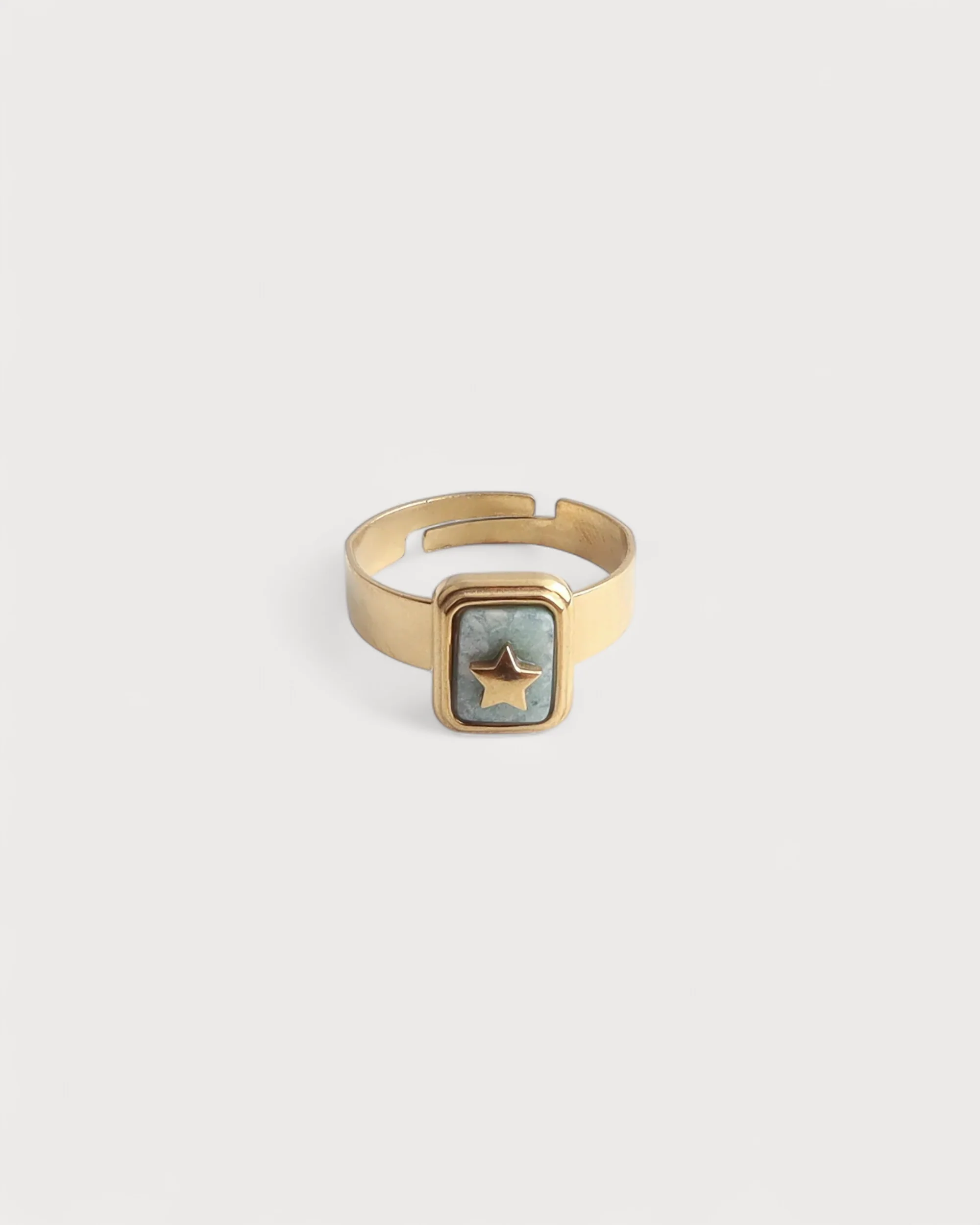 Yasmin - Bague- Pierre naturelle - Acier inoxydable - Ajustable - Image 10