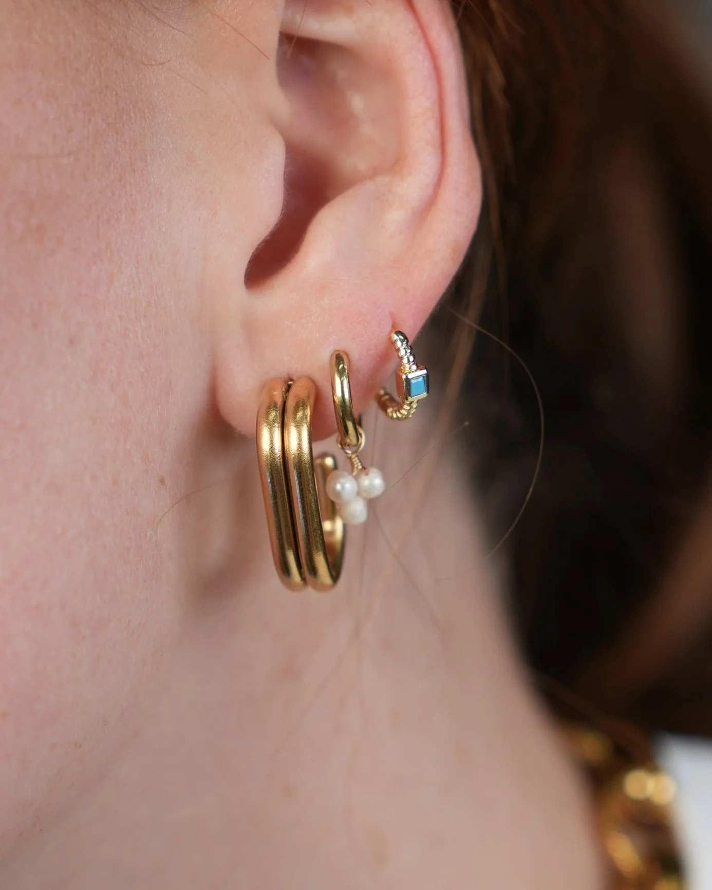 Stonia - Boucles d'oreilles - Plaqué - Image 2