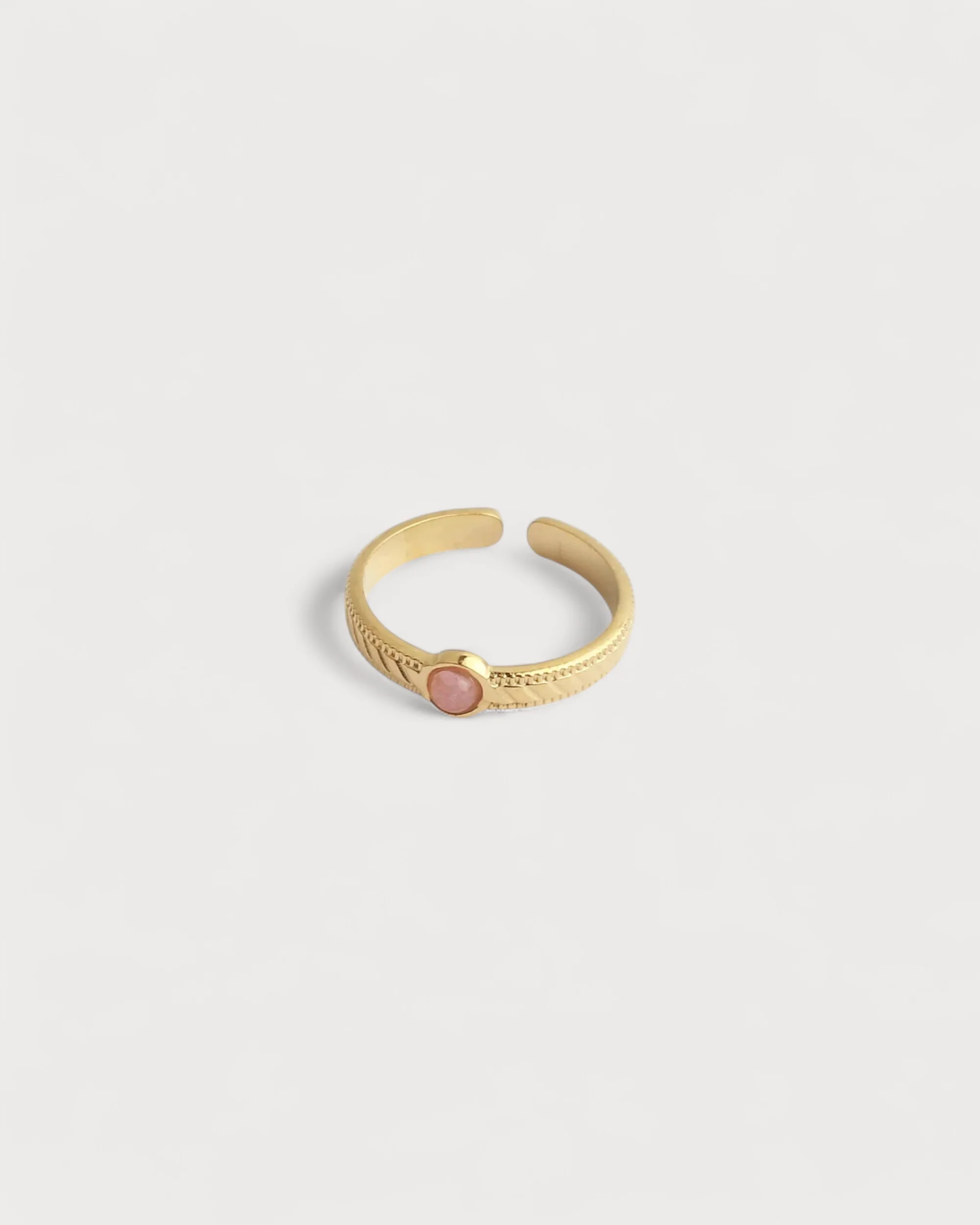 Zosia - Bague - Pierre naturelle - Acier inoxydable - Ajustable